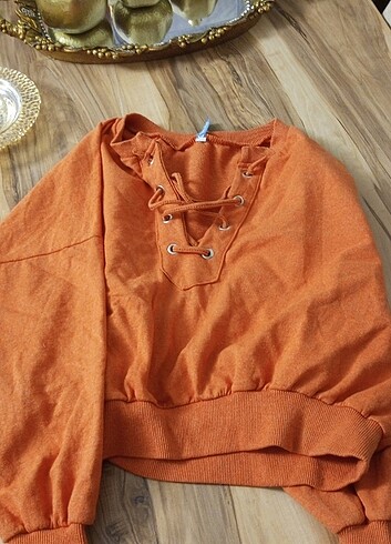 m Beden turuncu Renk Bluz kışlık sweat