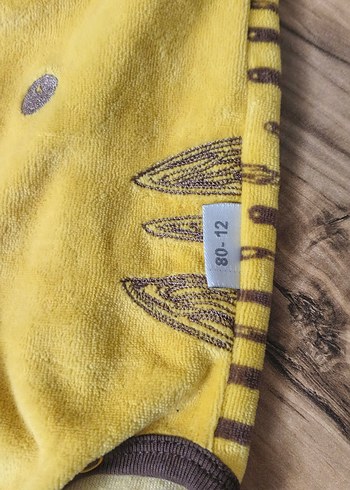 Sarı Zebra Desenli Bebek Body - Görsel 3