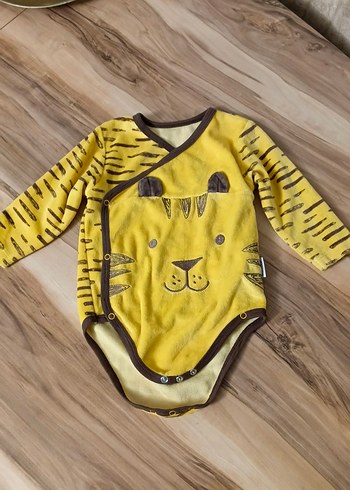 Sarı Zebra Desenli Bebek Body - Görsel 4