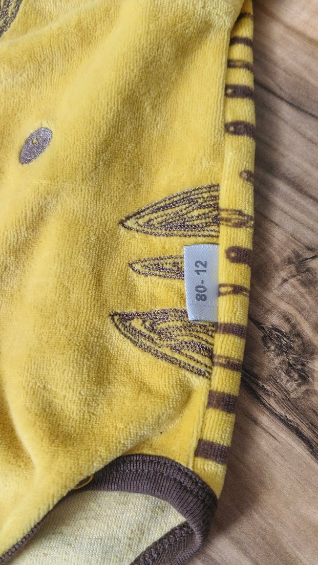 Sarı Zebra Desenli Bebek Body - Görsel 3