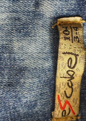 Düğmeli Kolsuz Mavi Mini Kot Ceket - Görsel 4