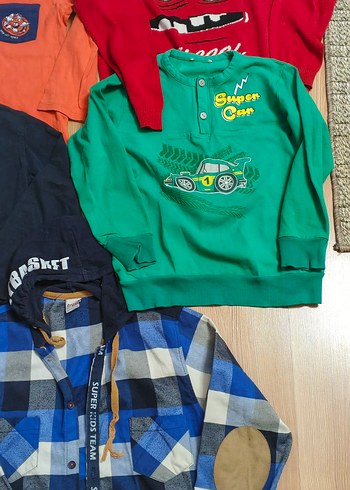 Kırmızı Bisiklet Baskılı Erkek Sweatshirt - Görsel 7