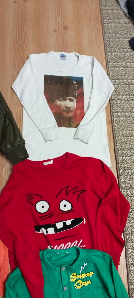 Kırmızı Bisiklet Baskılı Erkek Sweatshirt - Görsel 3