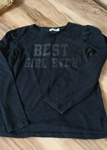 Kız Çocuk Gri Uzun Kollu Baskılı Tişört - Görsel 2