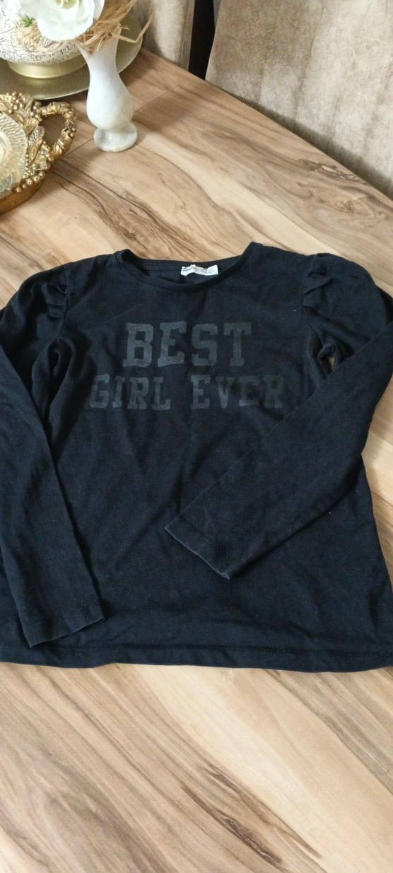 Kız Çocuk Gri Uzun Kollu Baskılı Tişört - Görsel 2