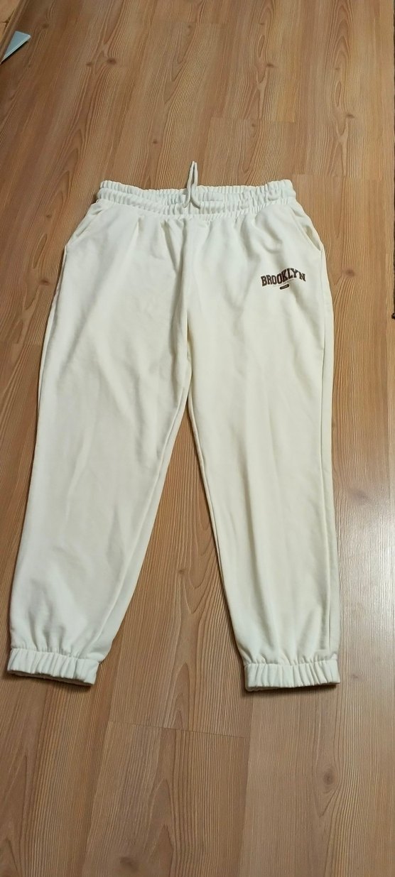 Beyaz Brookir Baskılı Pamuklu Kadın Eşofman - Görsel 2