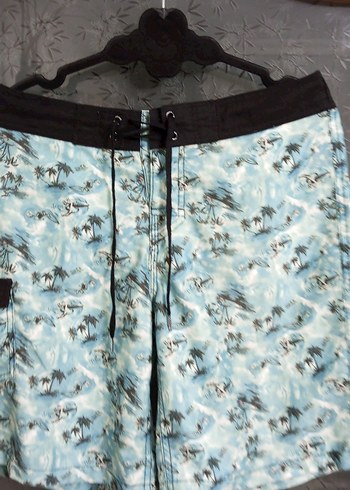 Erkek Mavi Batik Desenli deniz şortu - Görsel 4