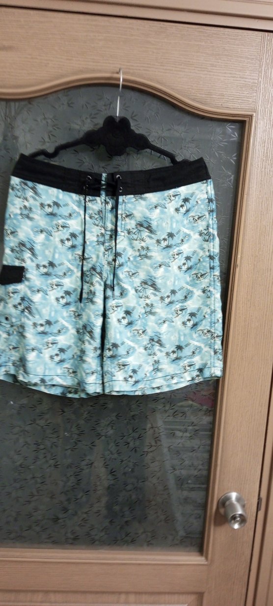 Erkek Mavi Batik Desenli deniz şortu - Görsel 3