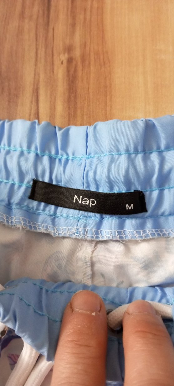 Mavi Kelebek Desenli Bağcıklı Mini Şort - Görsel 3