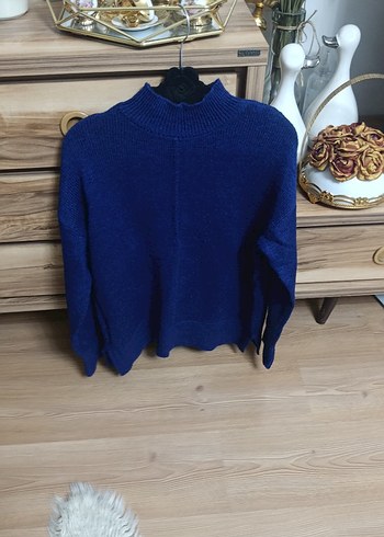 LC Waikiki Saks Mavisi Minimal Triko Kazak