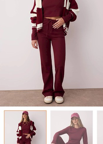 Bordo Kadın Regular Fit Sweatpants