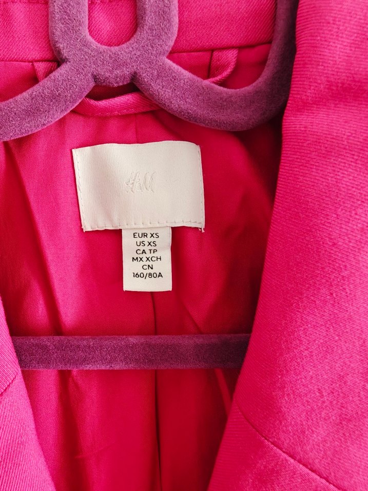 H&M Pembe Düğmeli Kadın Blazer Ceket - Görsel 2