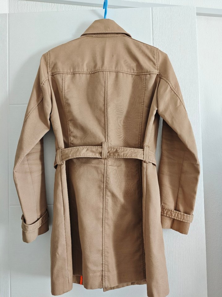 Zara bej Kadın kısa trençkot - Görsel 2