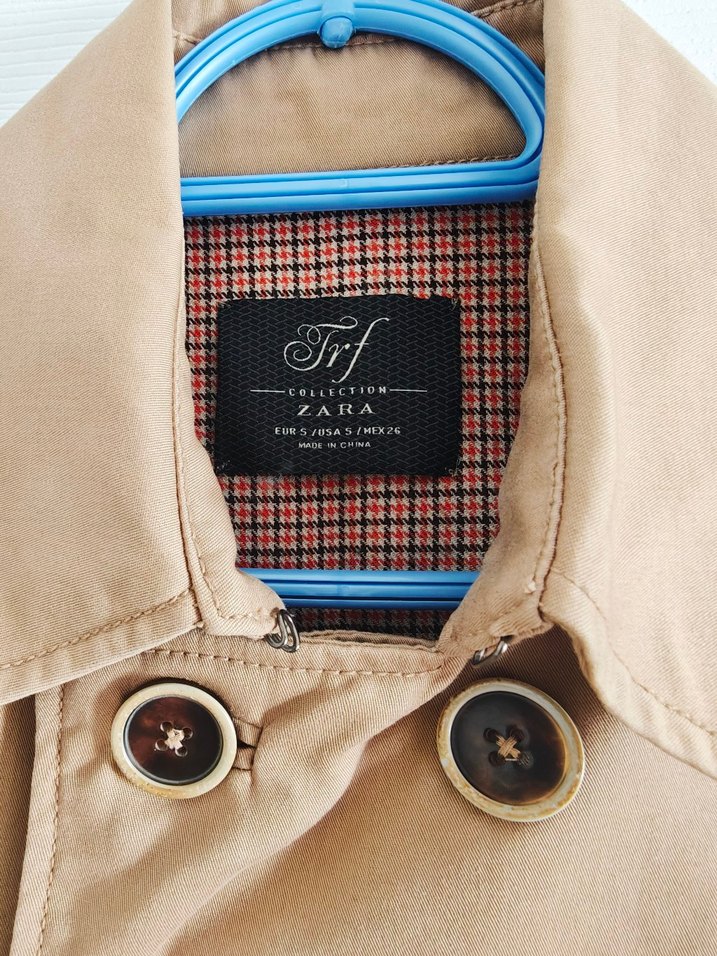 Zara bej Kadın kısa trençkot - Görsel 3