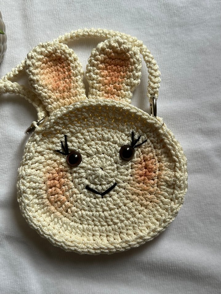 Nakışlı Bej Bebek Çantası Kulaklı - Görsel 2