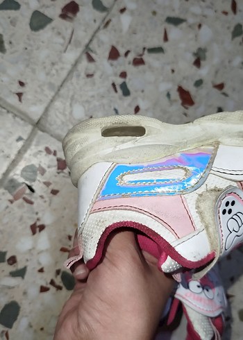 24 Beden pembe Renk Kız Çocuk Pembe Velcro Spor Ayakkabı