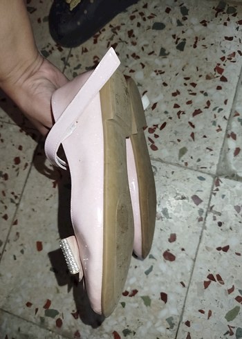 Kız Çocuk Pembe Tokalı Babet Ayakkabı - Görsel 3