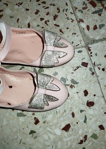 Kız Çocuk Pembe Tokalı Babet Ayakkabı - Görsel 2