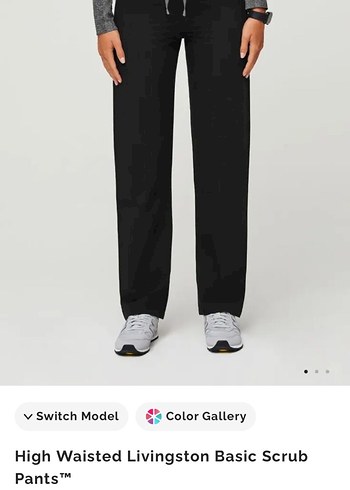 Diğer Figs wear Siyah V Yaka Kısa Kollu Slim Fit scrubs