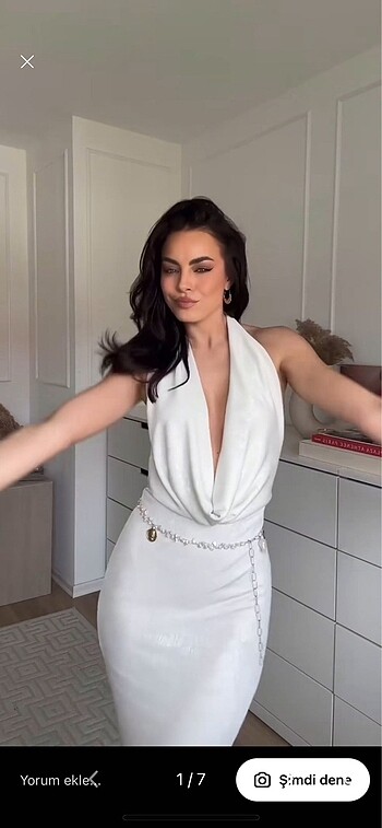 Zara Zara beyaz elbise