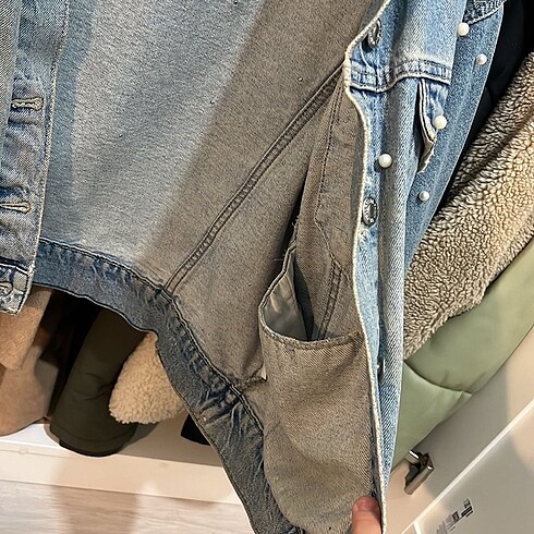 s Beden mavi Renk Pull&bear incili kot ceket