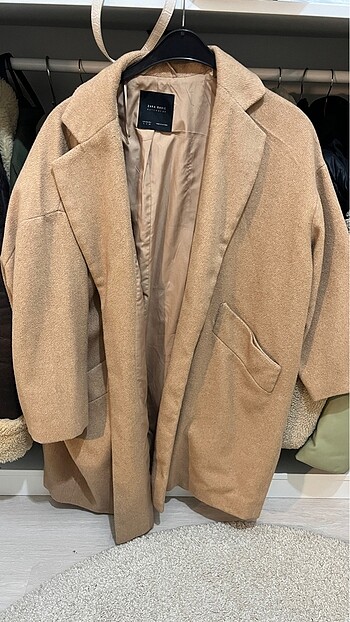 Zara camel kaşe kaban