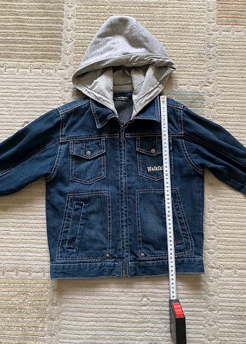Erkek Çocuk Kot Ceket Kapüşonlu - Görsel 5