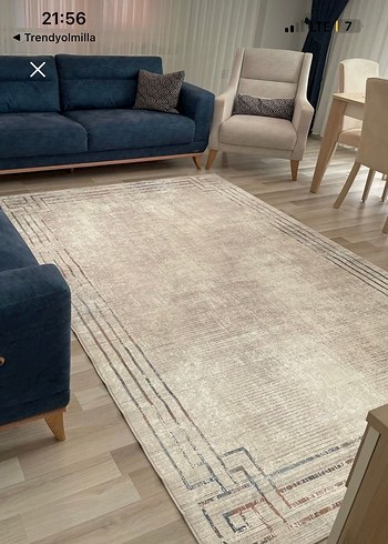 Modern Klasik Beyaz Gri Halı - Görsel 4