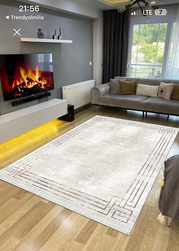 Modern Klasik Beyaz Gri Halı - Görsel 3