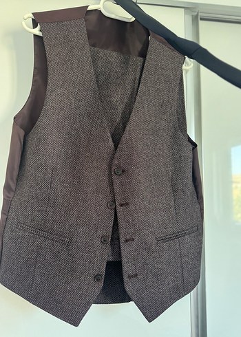 Bordo Düğmeli Uzun Kollu Erkek Takım Elbise - Görsel 4