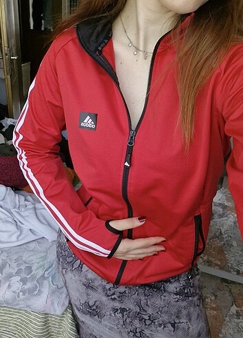 Adidas adidas kırmızı hırka