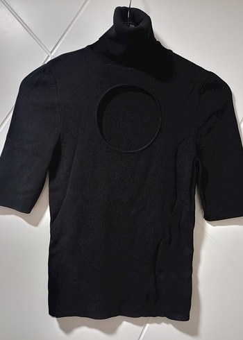 Diğer Siyah Yarasa Kollu Minimal Turtleneck Bluz