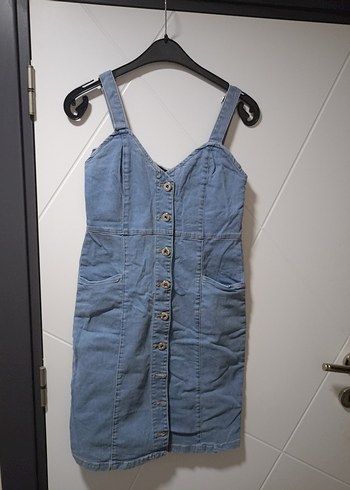 Diğer Acik Mavi Denim Mini Elbise Siklik Ve Rahatlik Bir Arada