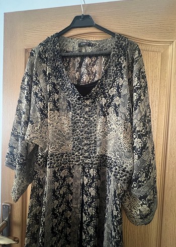 Bohem Yılan Desenli Uzun Elbise - Görsel 3