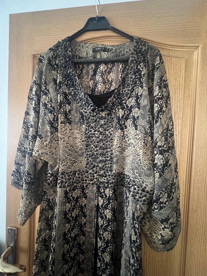 Bohem Yılan Desenli Uzun Elbise - Görsel 3