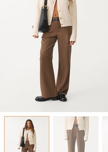 Stradivarius Kahverengi Kadın Pantolon