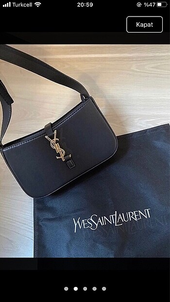 Beden siyah Renk Yves saint laurent kadın siyah çanta