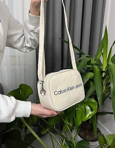 Calvin Klein Calvin klein kadın krem çanta