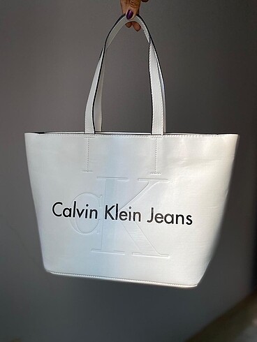 Calvin klein kadın beyaz çanta