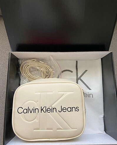Calvin Klein Calvin klein kadın krem çanta