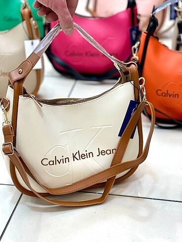 Calvin klein krem kadın çanta