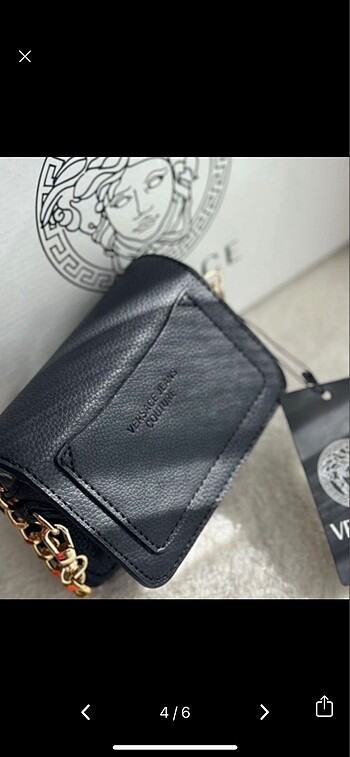 Beden siyah Renk Versace siyah çanta