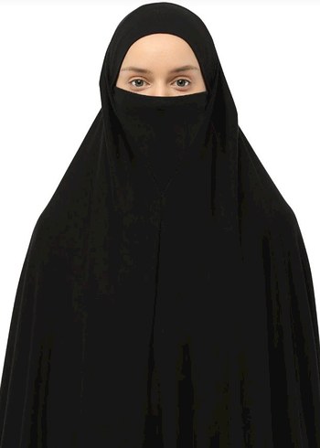 Tekbir Siyah Hicab Kap Pece