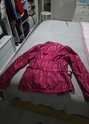 Pembe Parlak Kemerli Kadın Ceket - Görsel 2