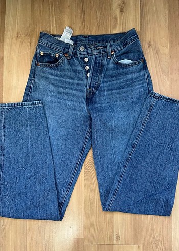Levis Mavi Yuksek Bel Denim Jean
