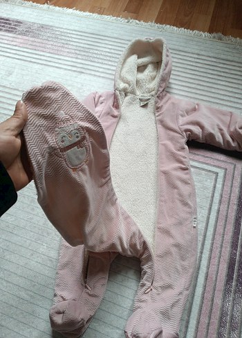 Pembe Örgü Bebek Kız Tulumu - Görsel 5