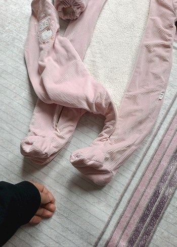 Pembe Örgü Bebek Kız Tulumu - Görsel 6