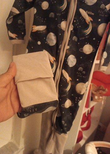 Koyu Gri Fermuarlı kız-erkek Çocuk Pijama - Görsel 3