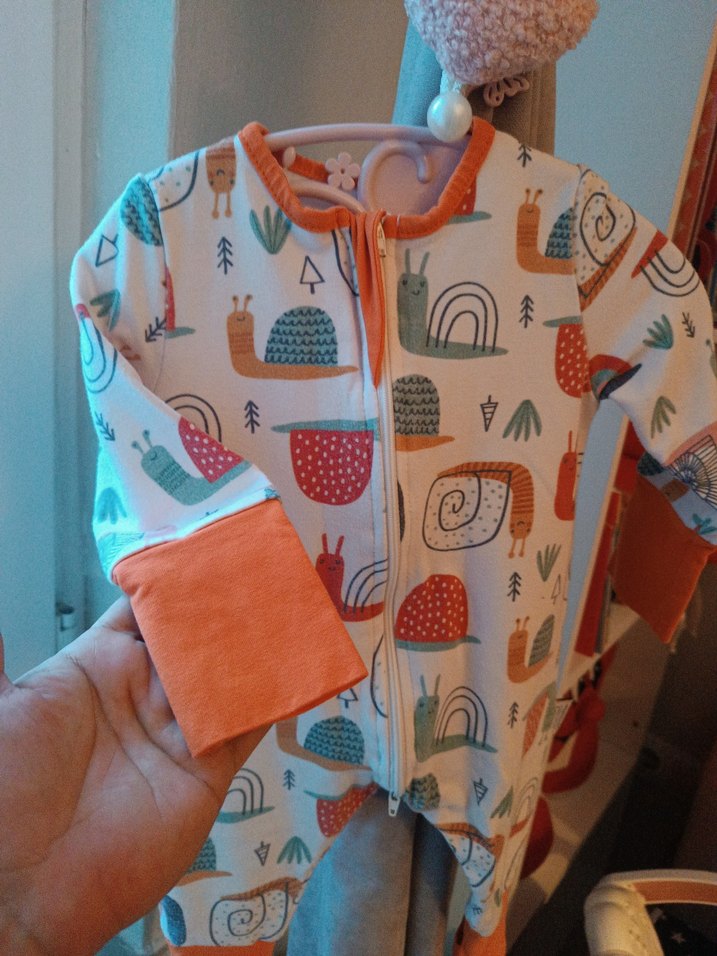 Uzun Kollu Desenli kız&Erkek Bebek Tulum - Görsel 2