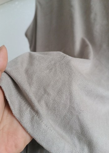 Bej Süet Püsküllü Bohem Kadın Yelek - Görsel 7